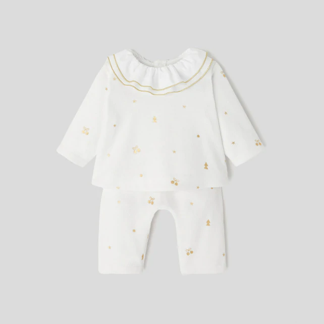 Baby girl velour ensemble