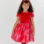 Girl dual fabric dress