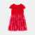 Girl dual fabric dress