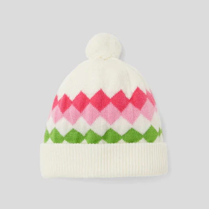 Baby girl jacquard beanie