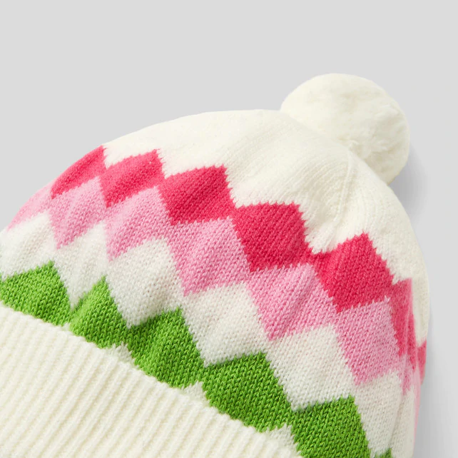 Baby girl jacquard beanie