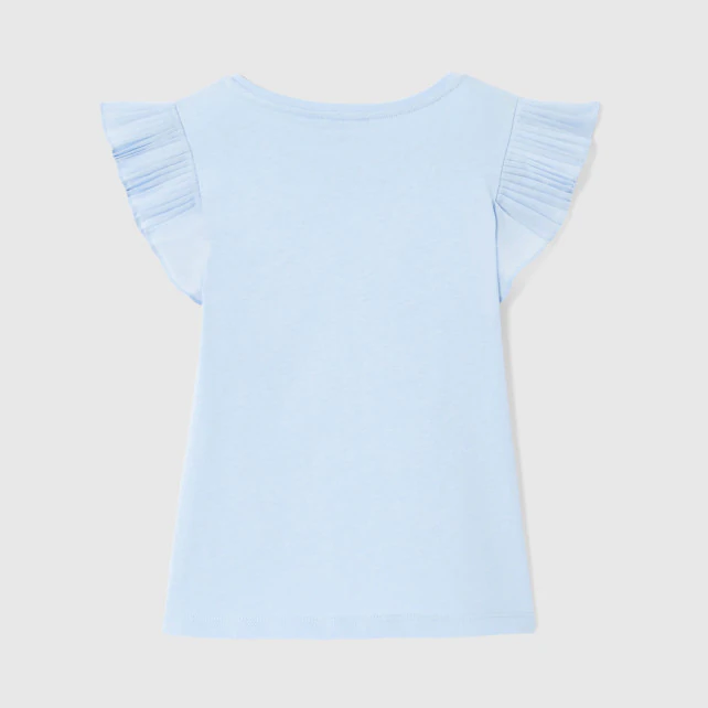 Girl t-shirt with ruffled sleeves