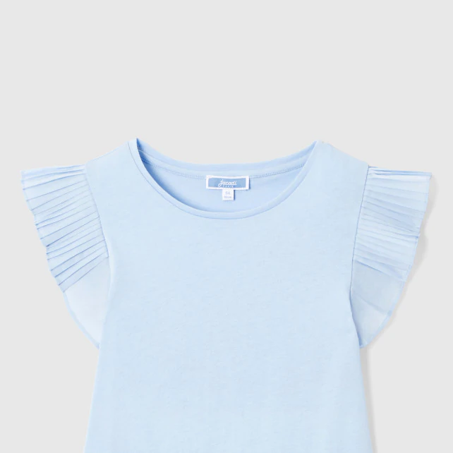 Girl t-shirt with ruffled sleeves