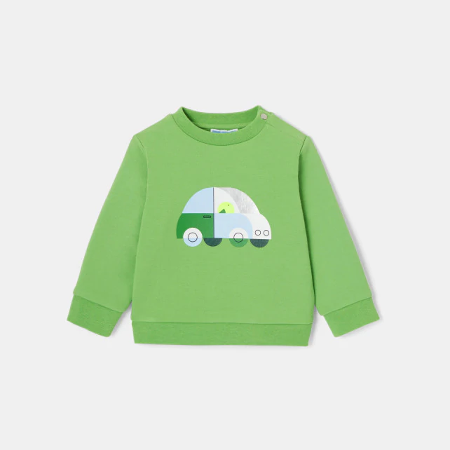 Baby boy sweatshirt with car print