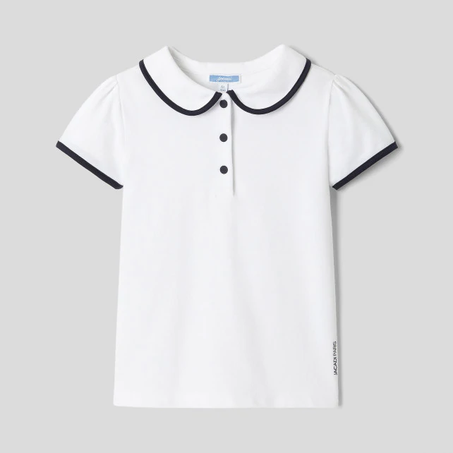 Girl Peter Pan collar polo shirt