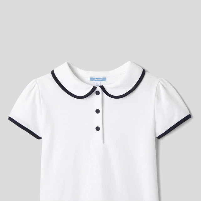 Girl Peter Pan collar polo shirt