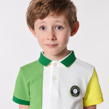 Boy colour block polo shirt