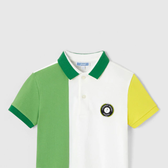 Boy colour block polo shirt