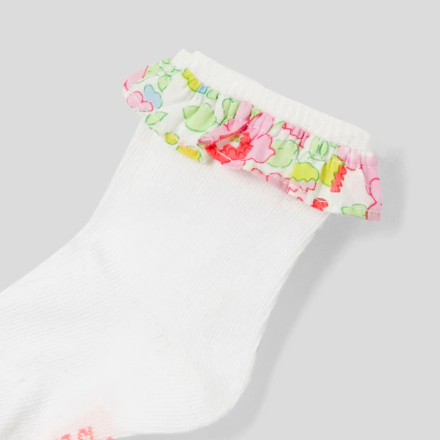 Baby girl socks with Liberty ruffle