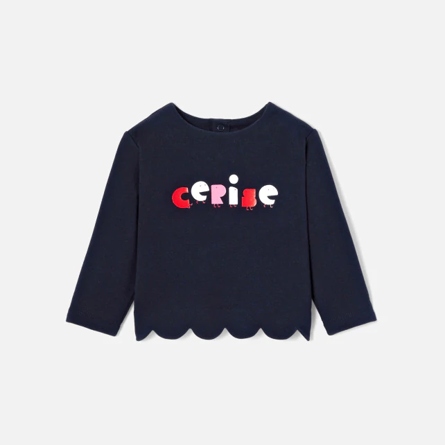 Baby girl fleece sweatshirt