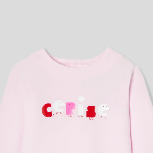 Baby girl fleece sweatshirt