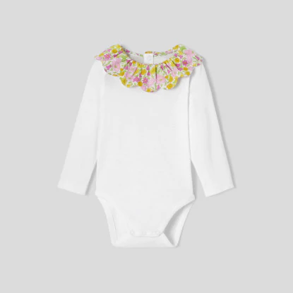 Baby girl long-sleeved bodysuit