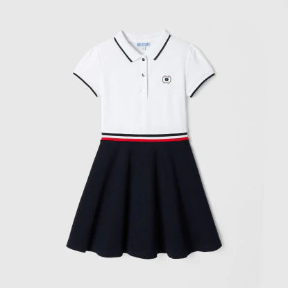 Girl cotton pique dress