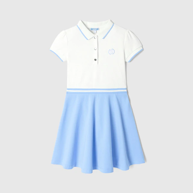 Girl cotton pique dress