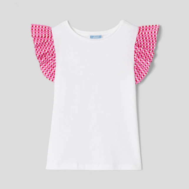 Girl ruffled sleeve t-shirt