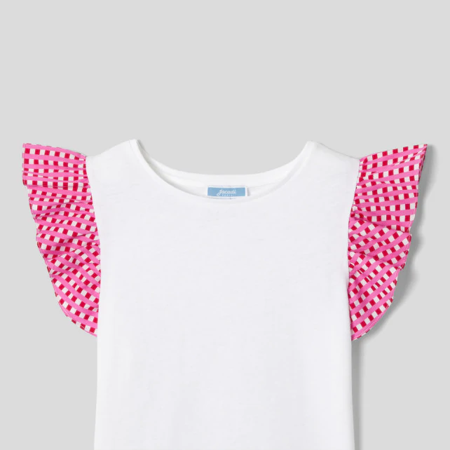 Girl ruffled sleeve t-shirt