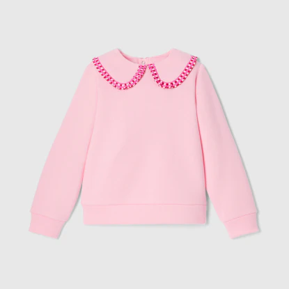 Girl Peter Pan collar sweatshirt