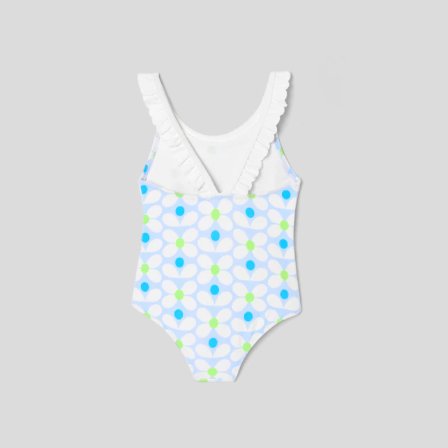 Baby girl flower pattern swimsuit