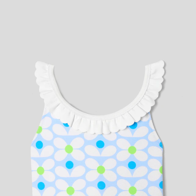 Baby girl flower pattern swimsuit