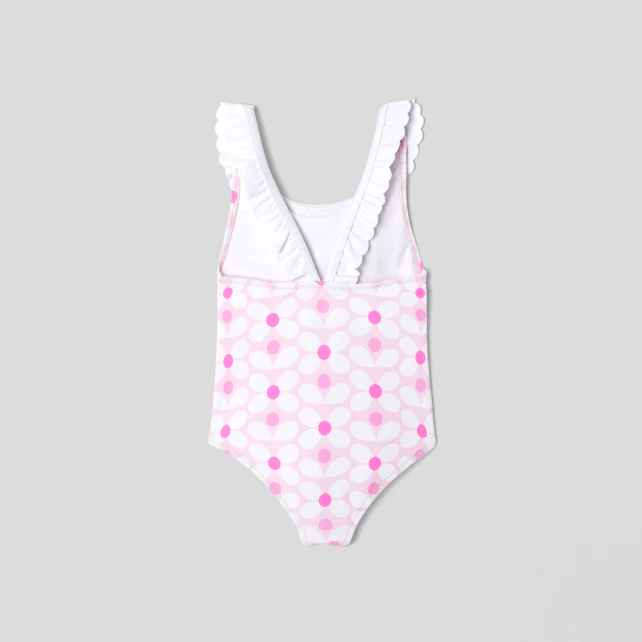 Baby girl flower pattern swimsuit