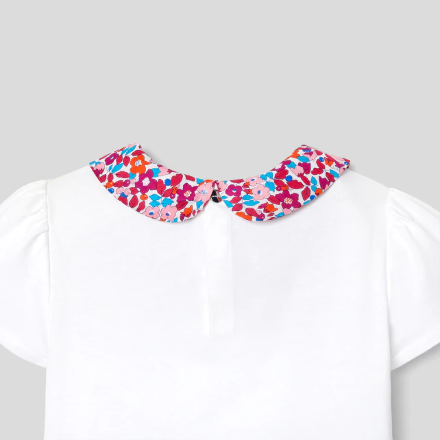 Girl Liberty collar T-shirt