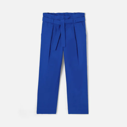 Girl gabardine straight trousers