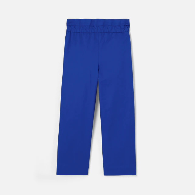 Girl gabardine straight trousers