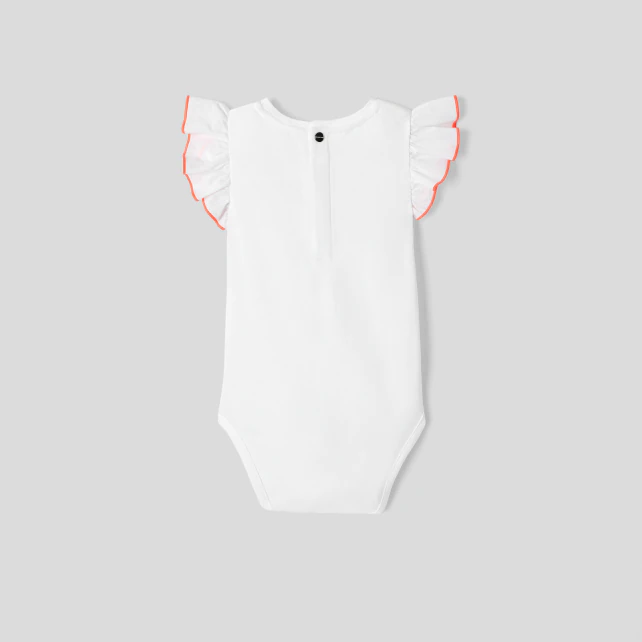 Baby girl bodysuit with ruffled sleeves