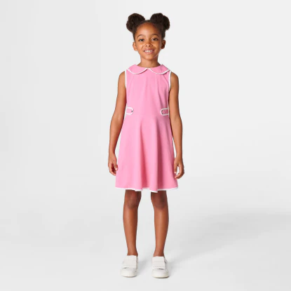 Girl cotton pique dress