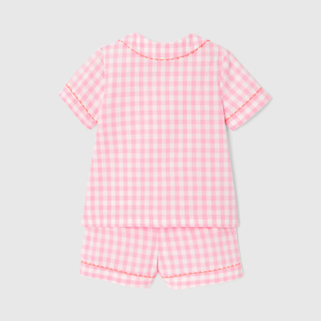 Girl gingham short pyjamas