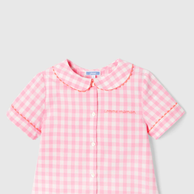 Girl gingham short pyjamas