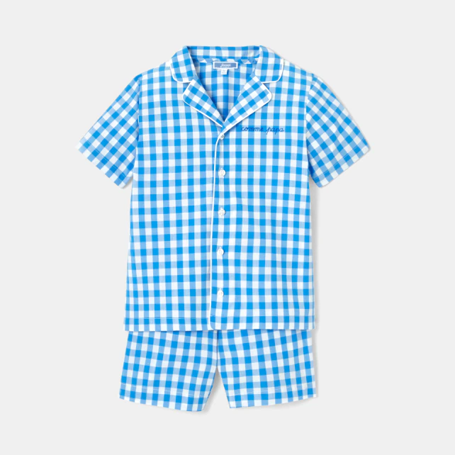 Boy gingham shirt pyjamas