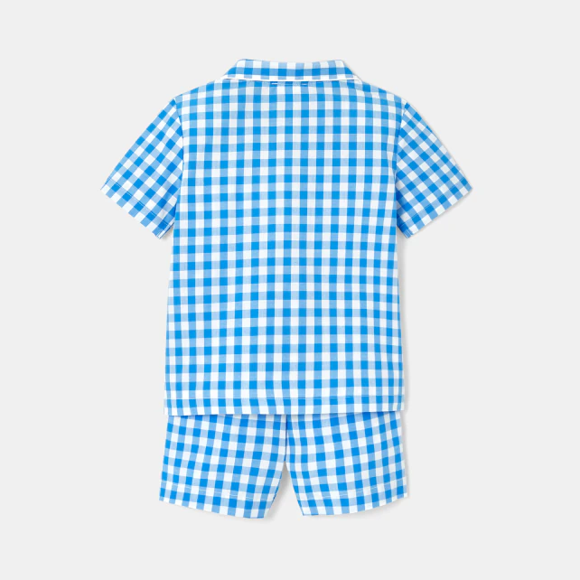 Boy gingham shirt pyjamas