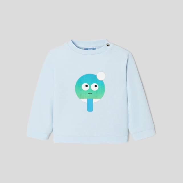 Baby boy sweatshirt in cotton piqu