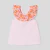 Girl ruffled collar t-shirt