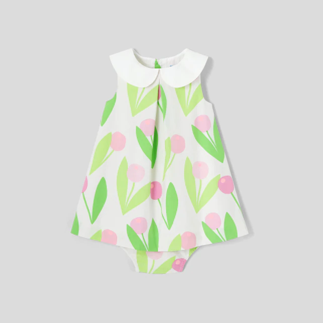 Baby girl tulip pattern dress