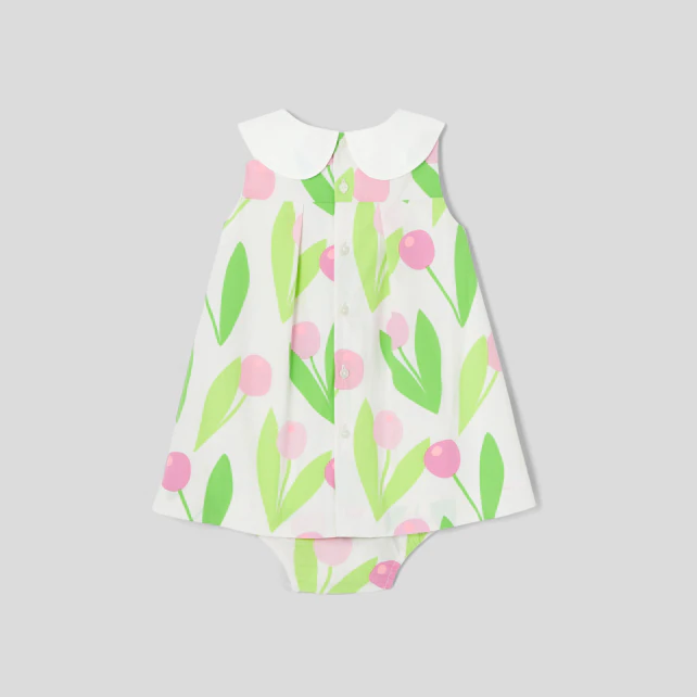 Baby girl tulip pattern dress