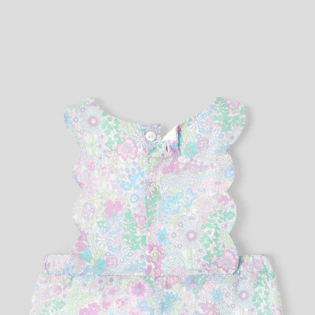 Baby girl jumpsuit in Liberty fabric