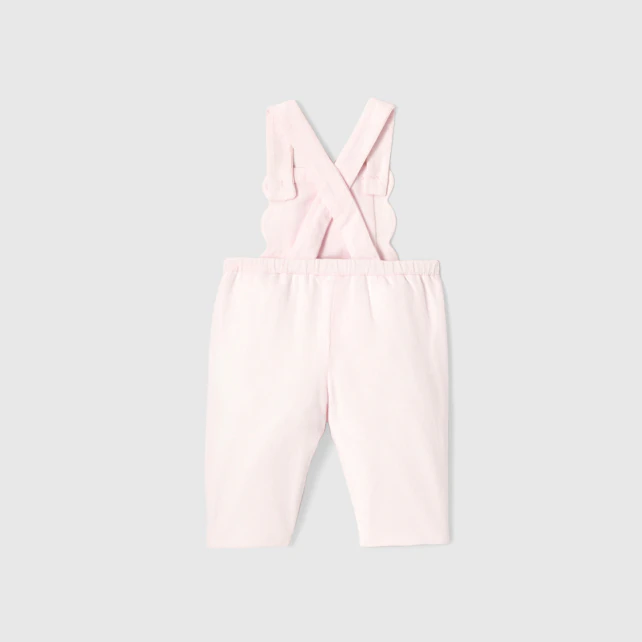 Baby girl velvet dungarees