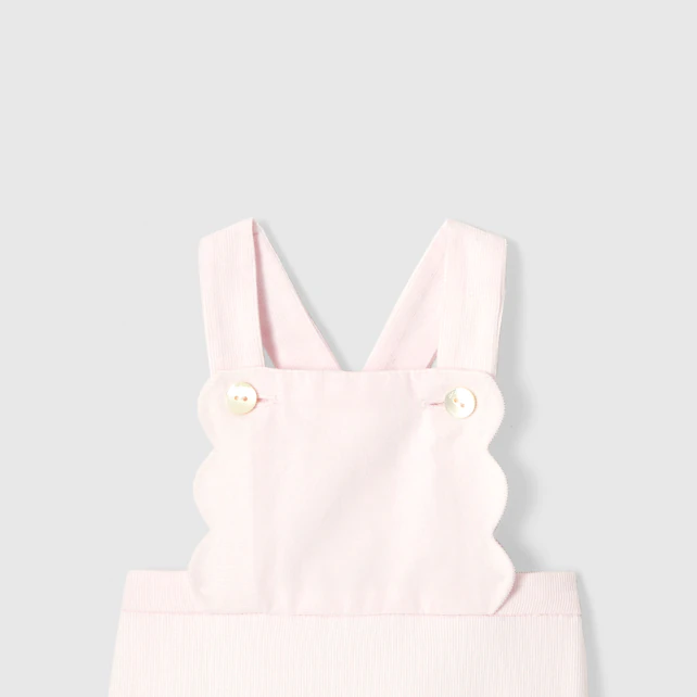 Baby girl velvet dungarees