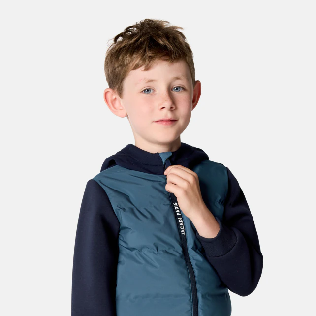 Boy bi-material jacket