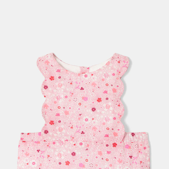 Baby girl jumpsuit in Liberty fabric