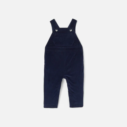 Baby boy velvet dungarees