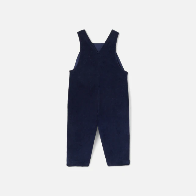 Baby boy velvet dungarees