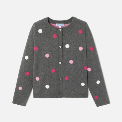 Girl polka dot cardigan