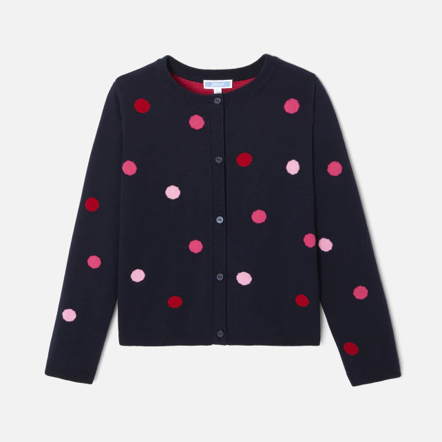 Girl polka dot cardigan