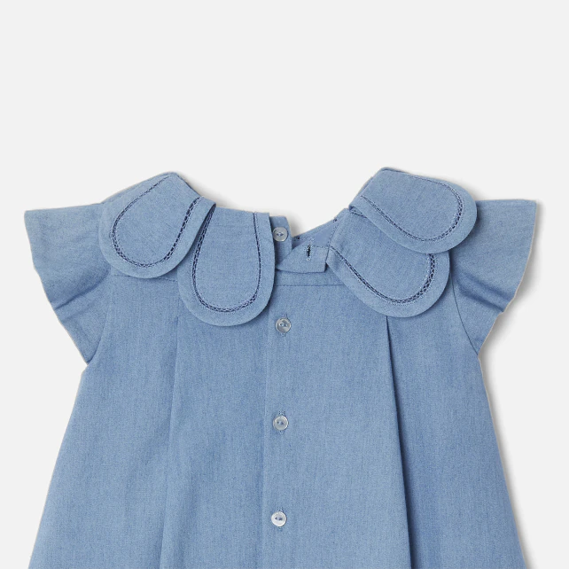 Baby girl dress in chambray