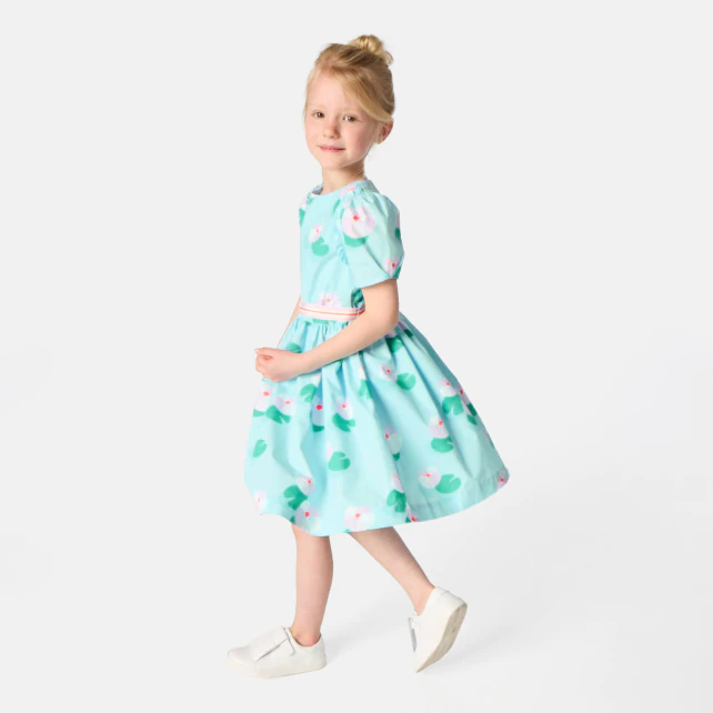 Girl dress with balloon sleeves